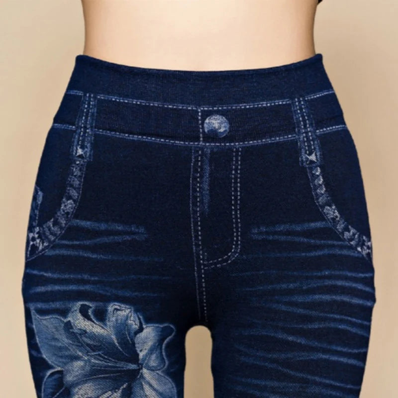 Chic Jean Skinny High Waist Leggings Ankle-Length Slim