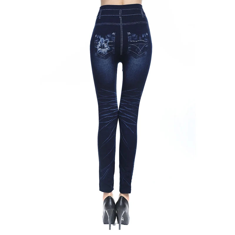 Chic Jean Skinny High Waist Leggings Ankle-Length Slim