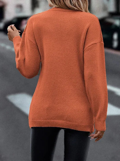 V-neck Knitted Sweater Cross Shirt