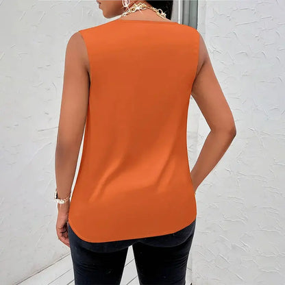 Chic Silk-Like Satin Tank Tops