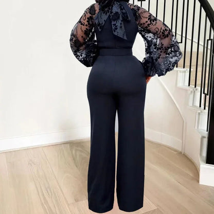 Chic Jumpsuit White Overalls Lace One Piece Long Sleeve